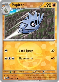 Pupitar Poke ball Holo 48